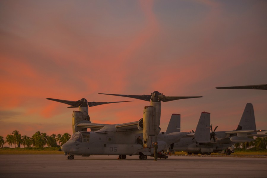 MRF-D Marines conduct trans-Pacific flight in MV-22 Ospreys 